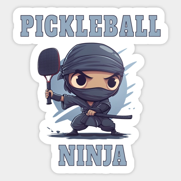 Pickleball Ninja Sticker by Rocky Ro Designs